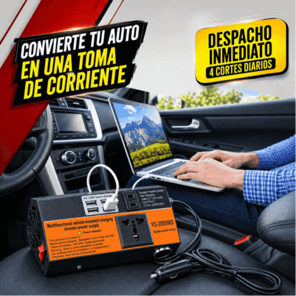 Inversor Auto 200w 4usb 12v24v A 110v 2c208c04 eb3d 4663 a3a3 cff751037055